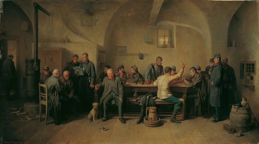 Soldaten in der Kantine, by Friedrich Friedländer