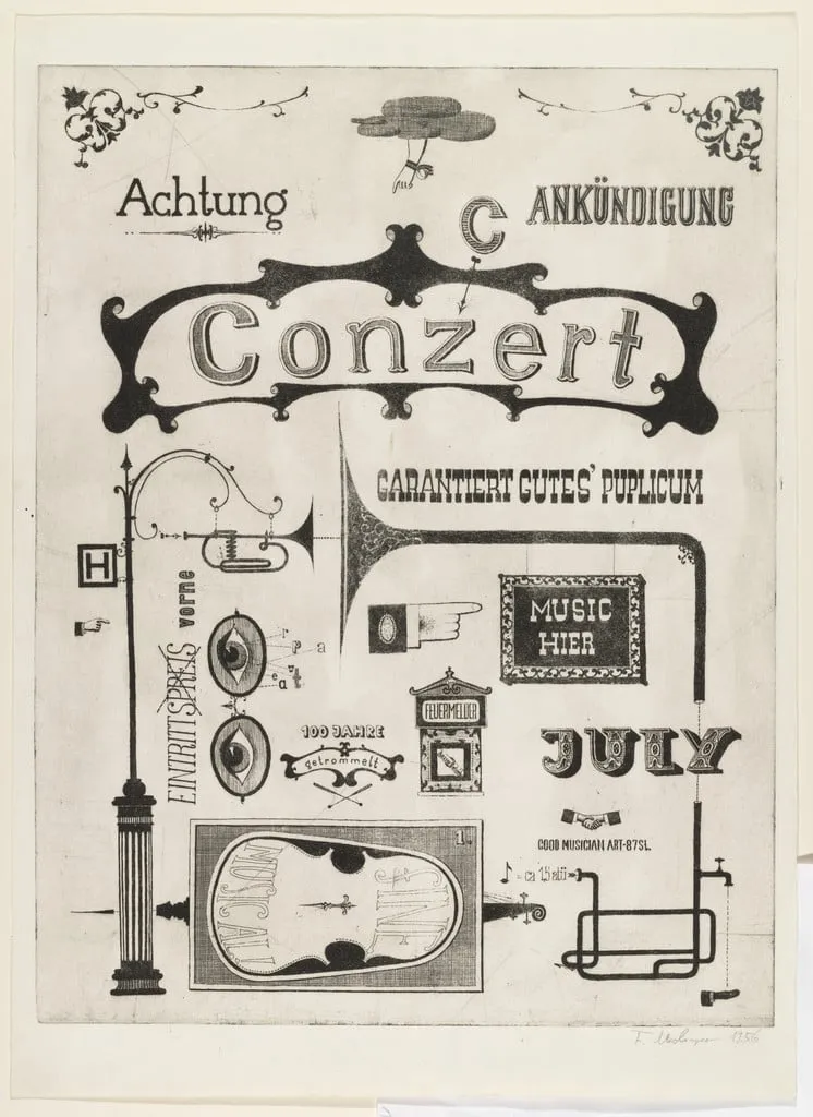 Untitled, by Friedrich Meckseper, ink, 1956