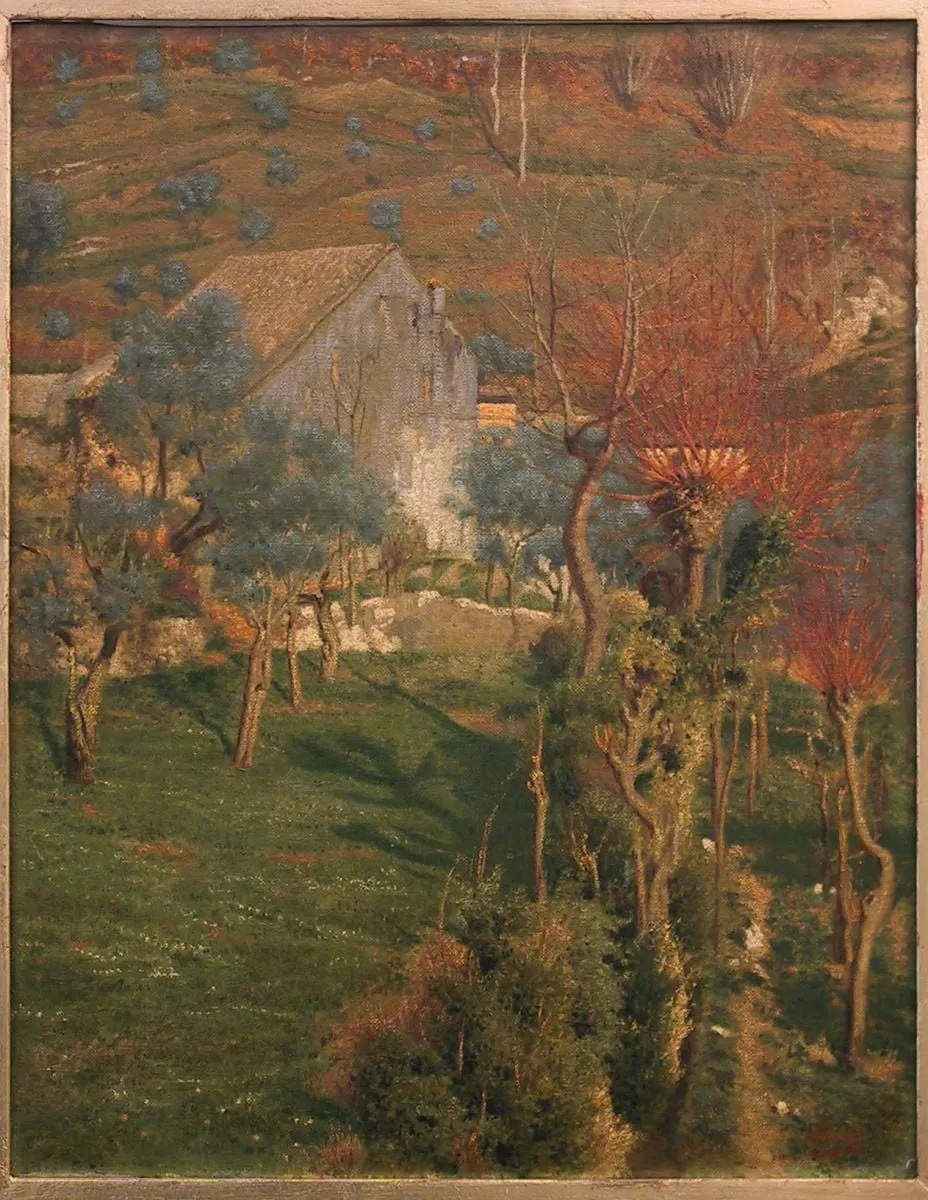 Peisaj italian din Cervara, by Friedrich Miess