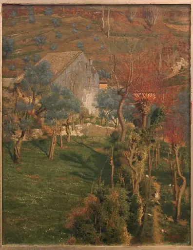 Peisaj italian din Cervara, by Friedrich Miess