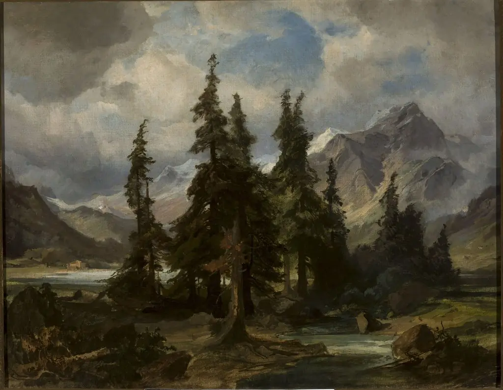 Mountain landscape from Norway, by Friedrich Preller the Younger