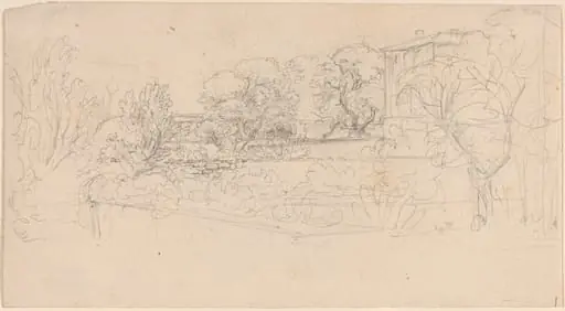A Terraced Garden by a Villa, by Friedrich Salathé
