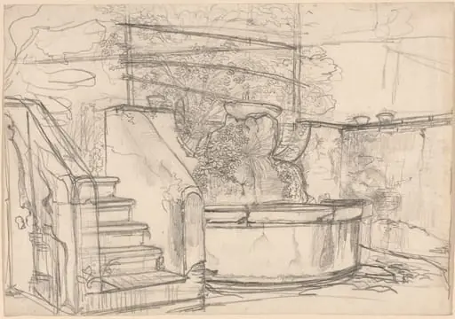 Corner of a Garden Court, by Friedrich Salathé