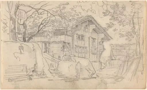 Courtyard of a Swiss Country House, by Friedrich Salathé