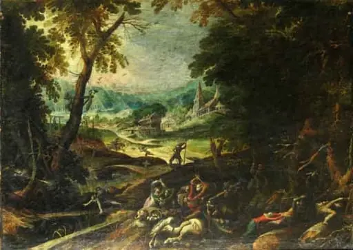 Atacul hoților, by Friedrich Valckenborch