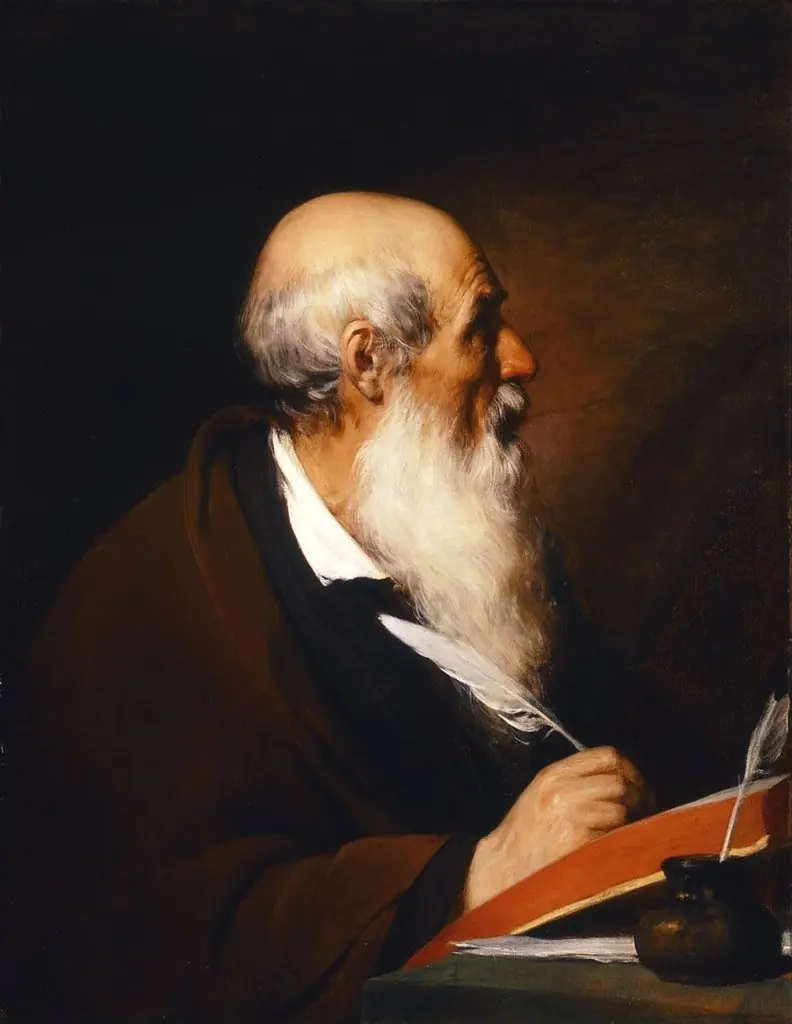 Scientist writing, by Friedrich von Amerling