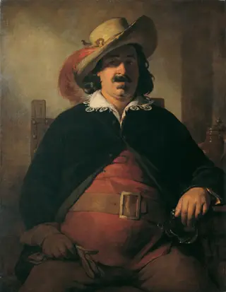 The Landscape Painter Ignaz Raffalt as Falstaff, by Friedrich von Amerling, 1853