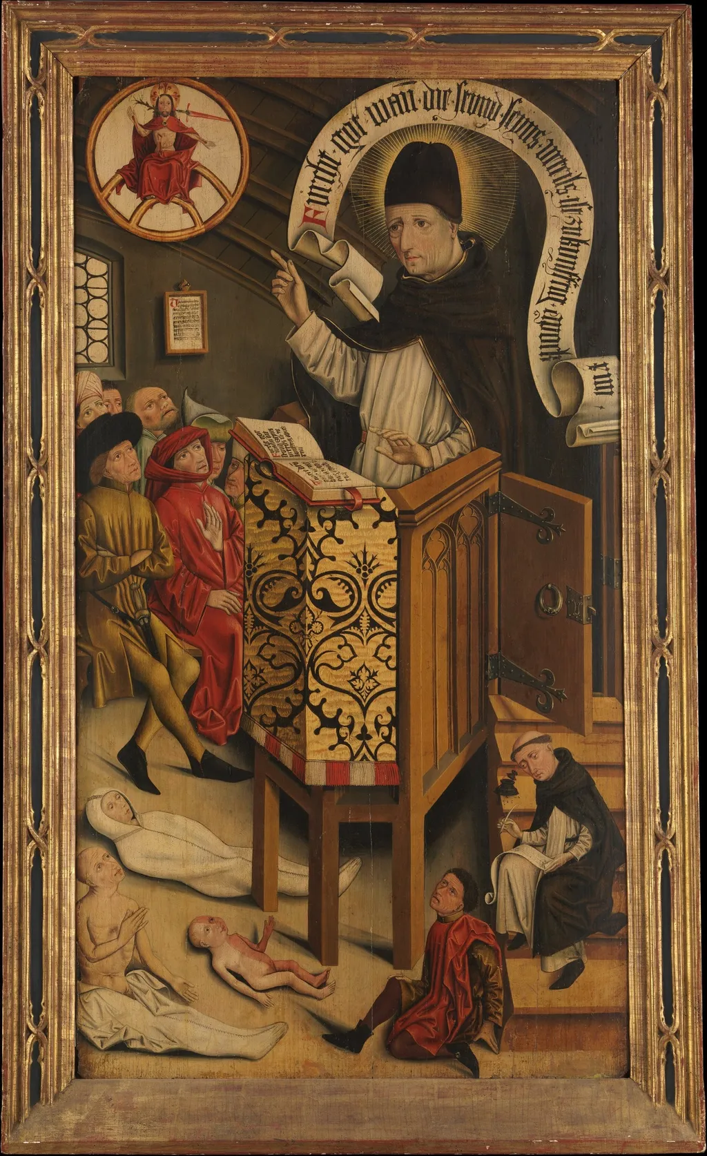 Sermon of Saint Albertus Magnus, by Friedrich Walther, oil, 1430