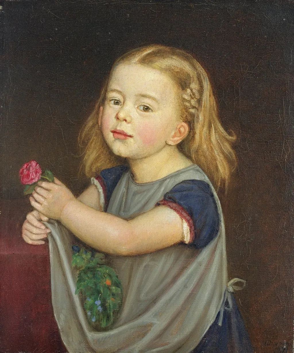 Antonia Franziska Romana Wasmann, die jüngste Tochter des Künstlers, by Friedrich Wasmann, unspecified, 1871