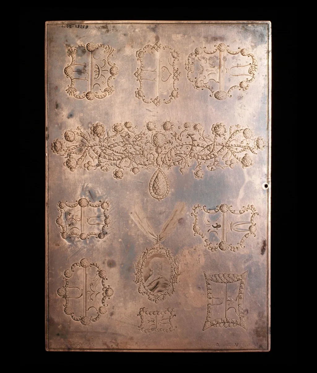 copper printing plate, by Frihsch, C.F., 1747