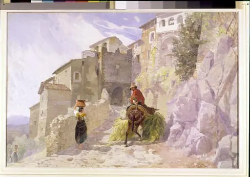 Monastry of San Rocco at Olevano, by Fripp