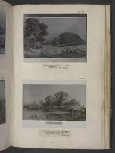 River and weir : A town on the left, by Fripp