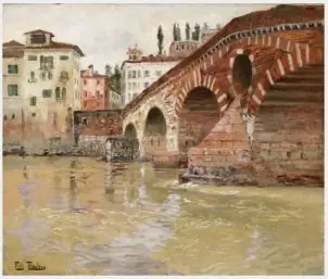 Ponte Vecchio, Verona, by Frits Thaulow
