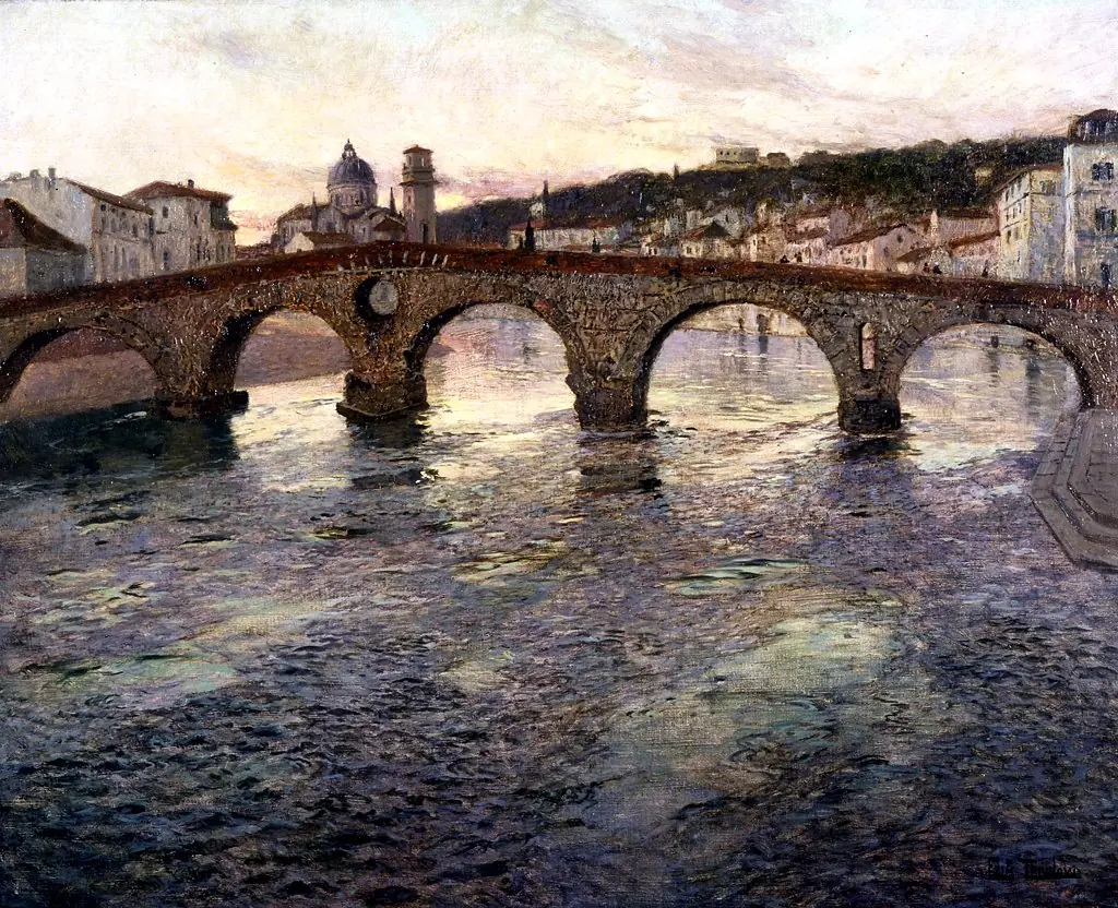 The Adige River at Verona, by Frits Thaulow