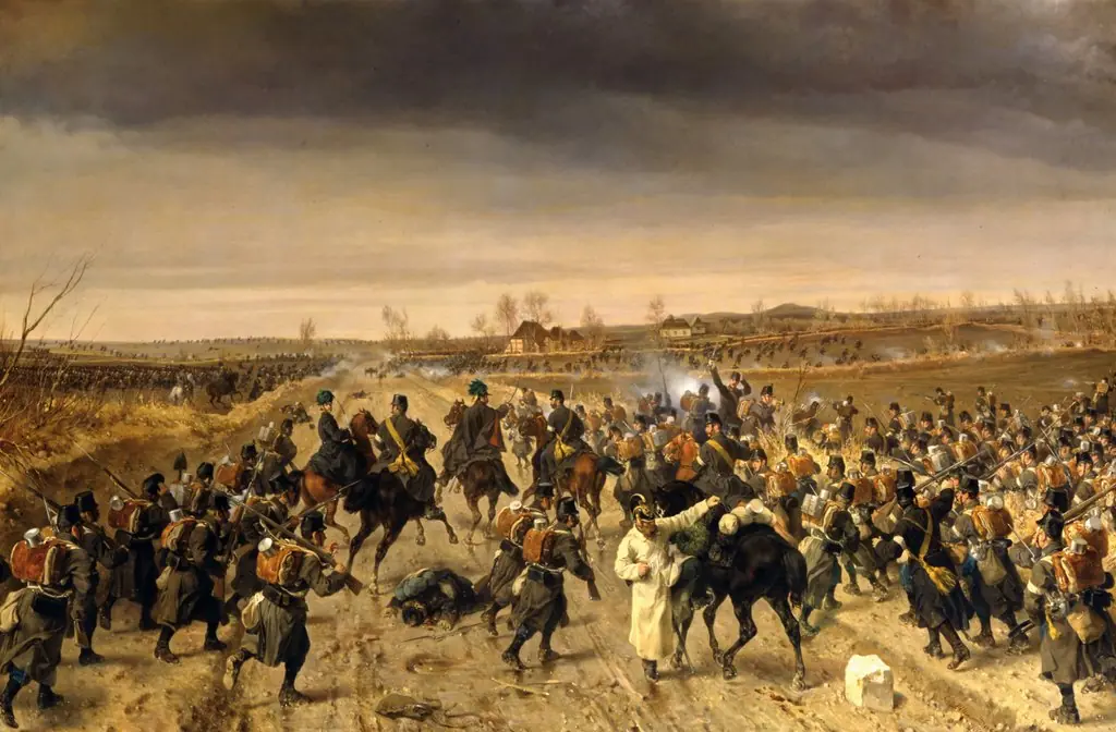 Die Schlacht bei Oberselk am 3. Februar 1864, by Fritz Allemand