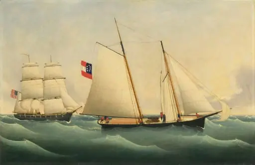 Capture of the "Savannah" by the "U.S.S. Perry", by Fritz Müller