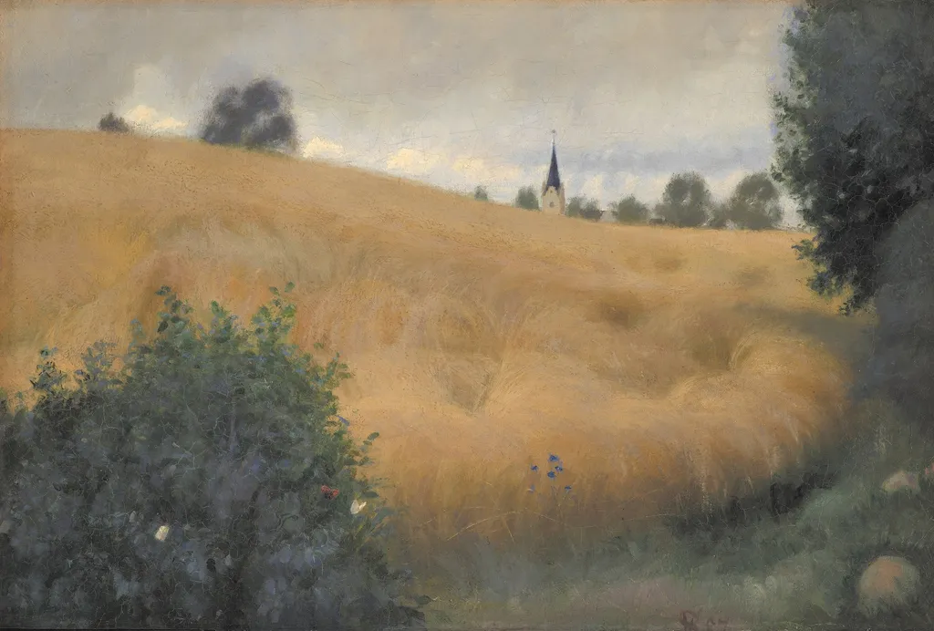 A Rye Field near Svanninge, by Fritz Syberg, oil, 1894