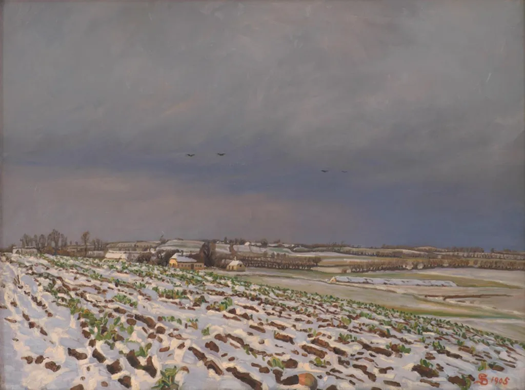Early Snow, by Fritz Syberg, oil, 1905