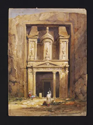Front view of the Khasné, Petra