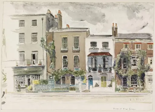 Houses on the Green, Kew, by Frost