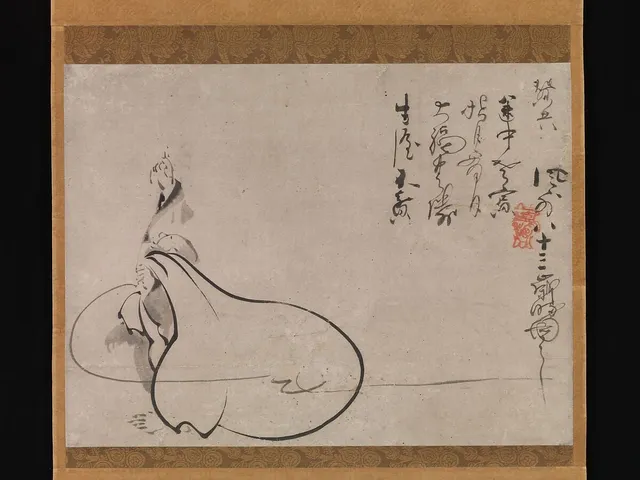 風外慧薫筆　指月布袋図|Hotei Pointing at the Moon