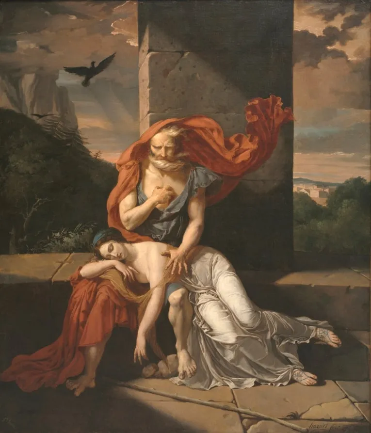 Oedipus at Colonus, by Fulchran-Jean Harriet, unspecified, 1798