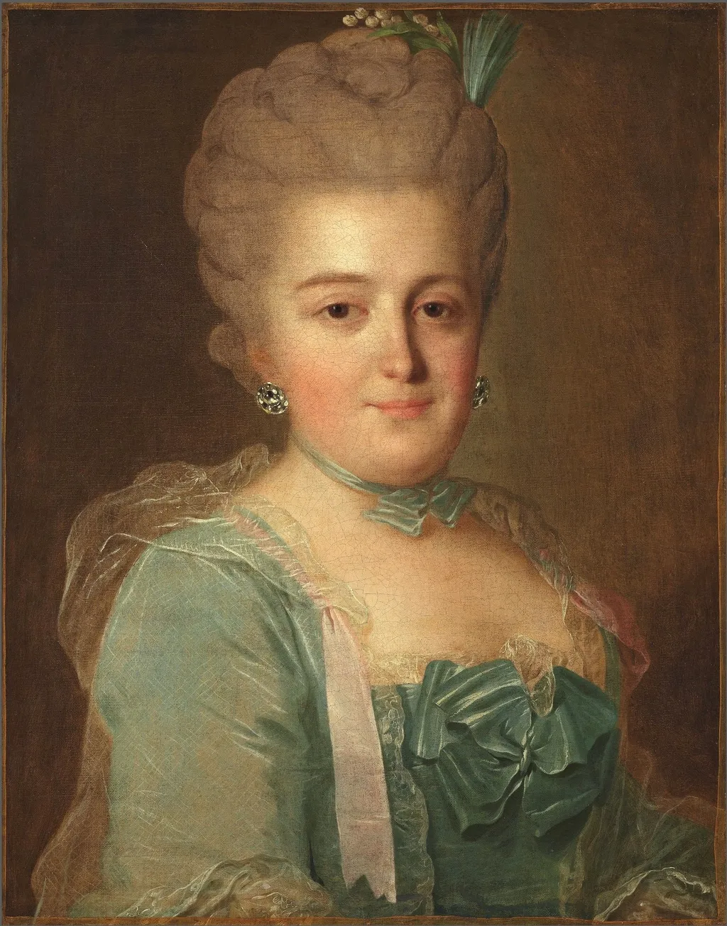 Portrait of Anna S. Tulinova, by Fyodor Rokotov, oil, 1781