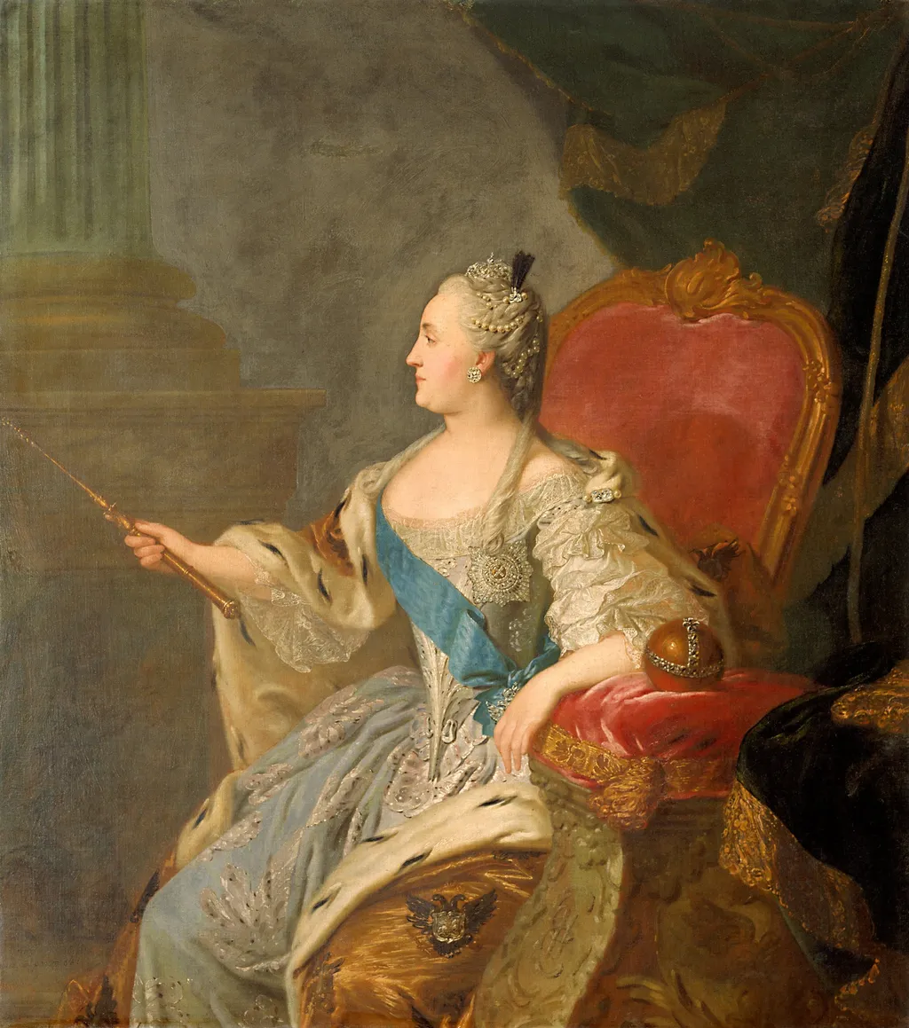 Portrait of Catherine II, by Fyodor Rokotov, oil, 1763