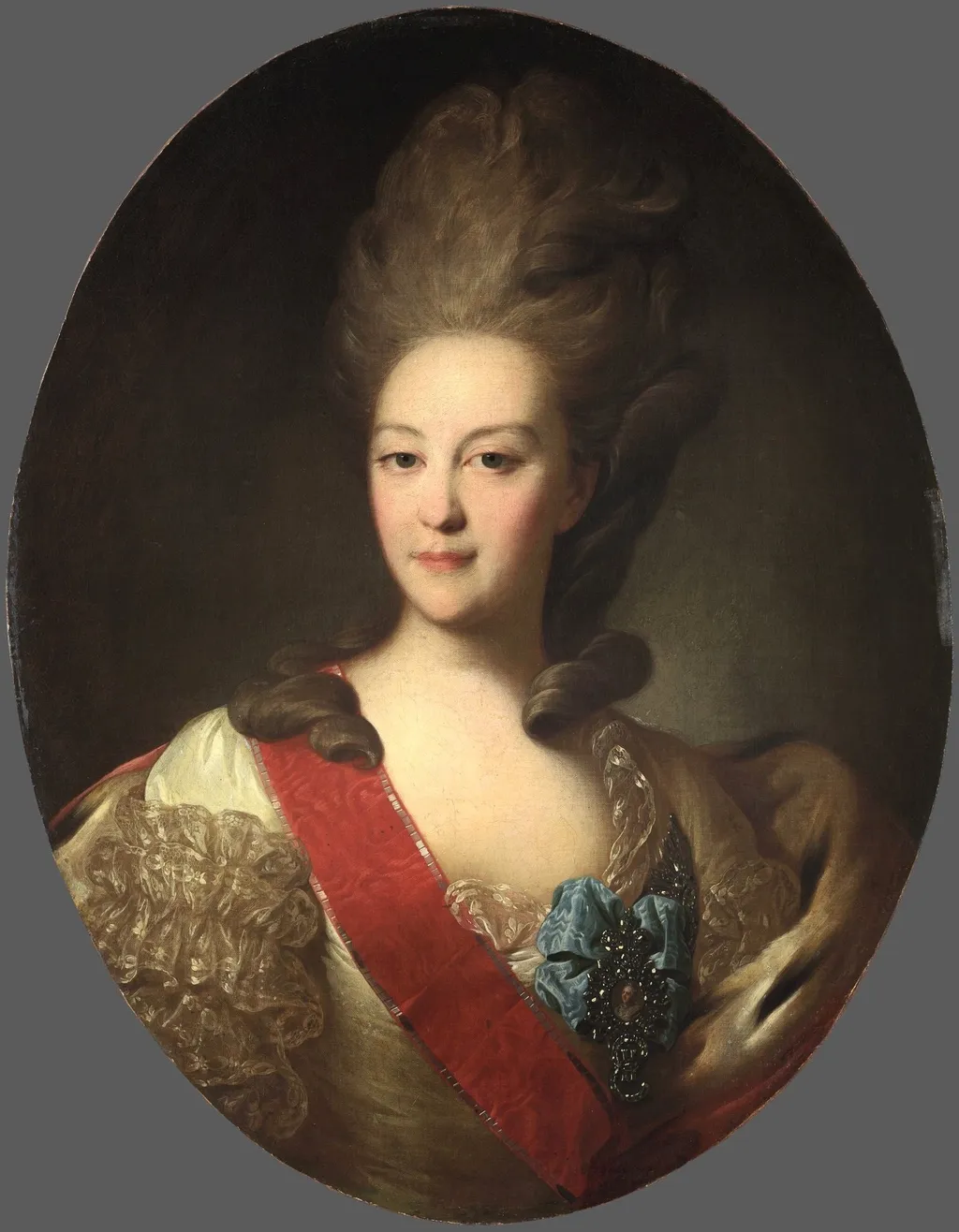 Portrait of Catherine Orlova (1758-1781), by Fyodor Rokotov, oil, 1790