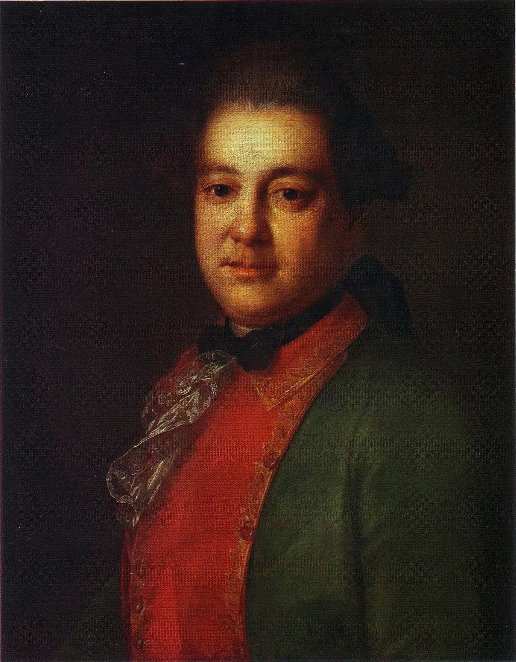 Portrait of Prince Iona F. Dondukov, by Fyodor Rokotov, oil, 1781