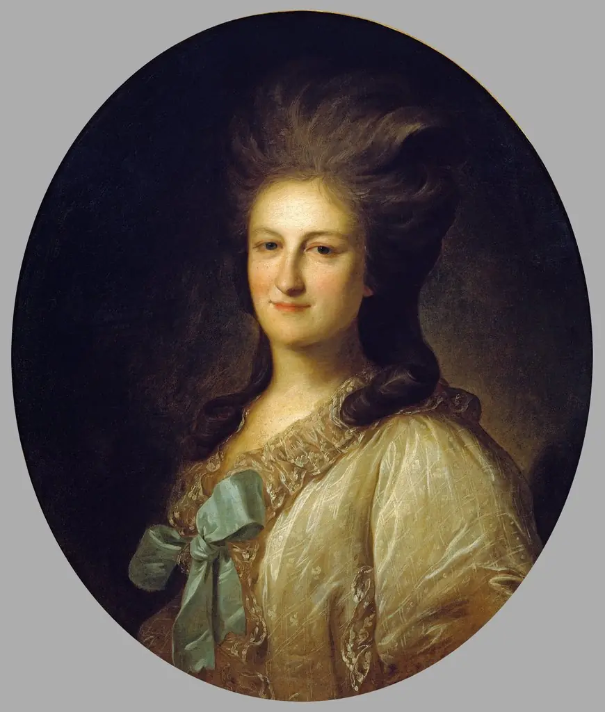 Portrait of V.E.Novosiltsova, by Fyodor Rokotov