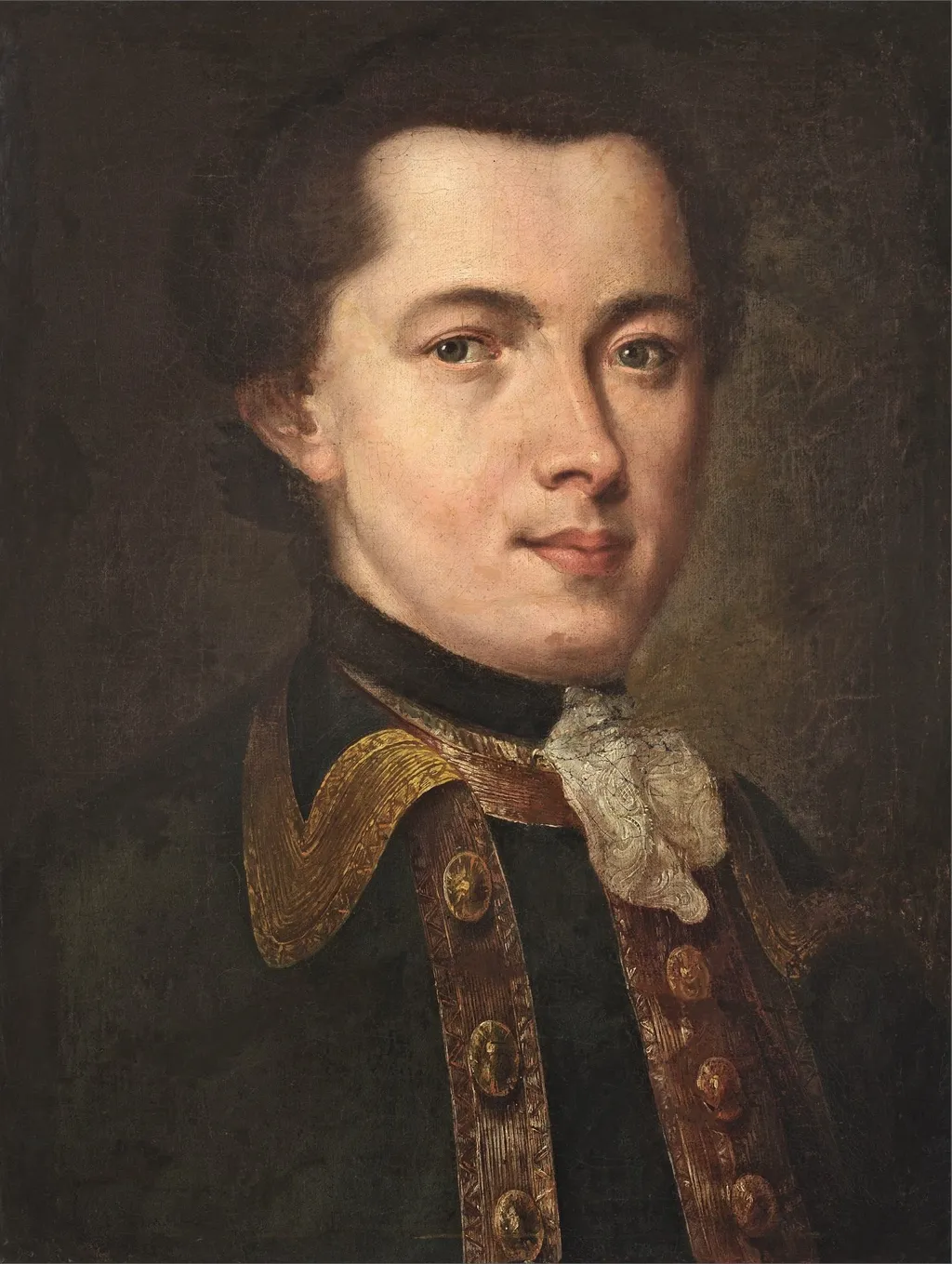 Unknown officer, by Fyodor Rokotov, oil, 1757