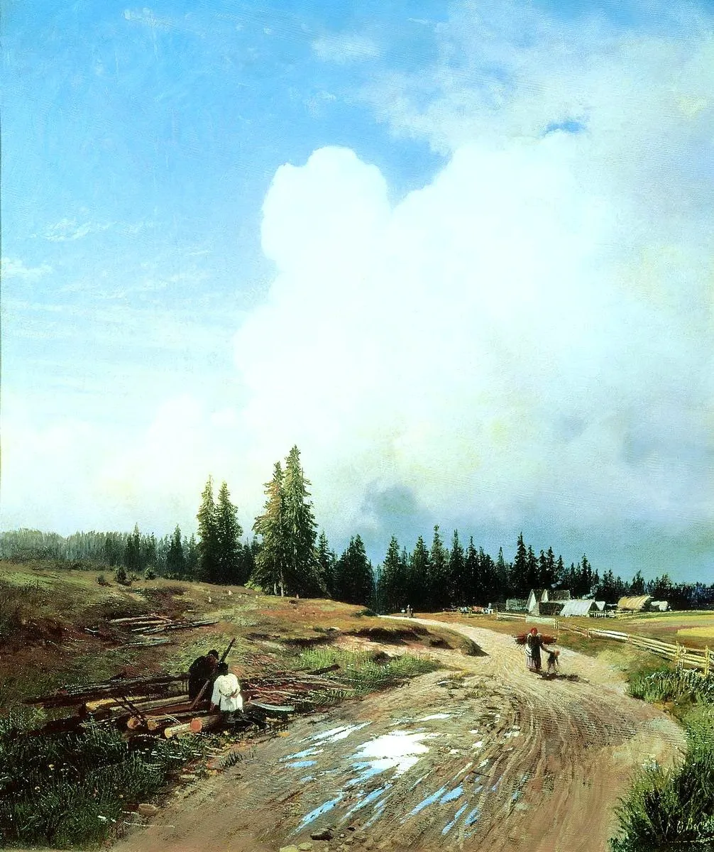After a thunderstorm, by Fyodor Vasilyev, oil, 1868