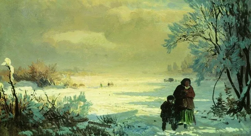 Winter, by Fyodor Vasilyev, unspecified, 1871