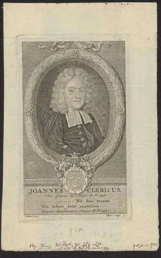 Portrait of Joannes Clericus, by [G. de jr.?], Broen