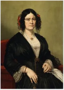 Portrait of Anna Maria Hall (1800-1881), Writer, by G. De Latre, oil, 1851