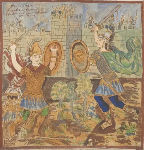 Duel of Hector and Achilles, by G. Vogiatzis
