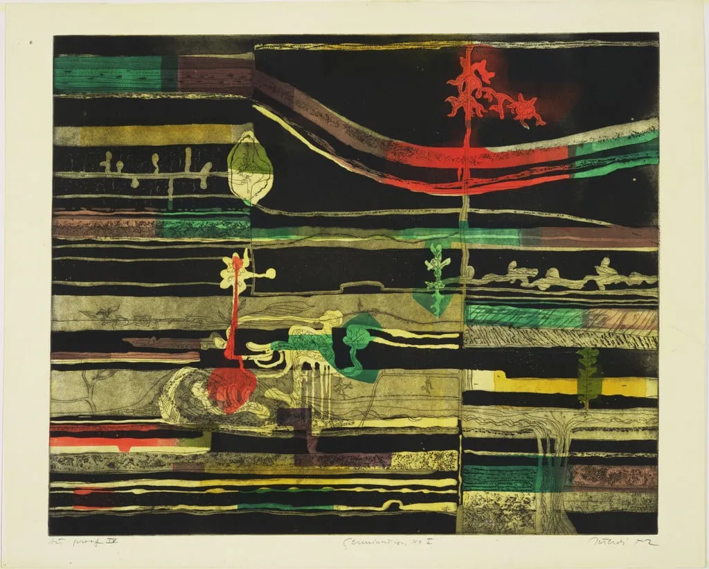 Untitled, by Gabor Peterdi, ink, 1951