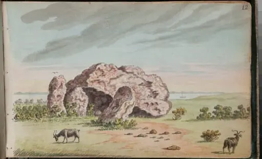 View of a cromliach [cromlech], call'd Fan-mac-cools Quoit at Howht [sic] 8 miles from Dublin [...], by Gabriel, ca.1729-1817 Beranger