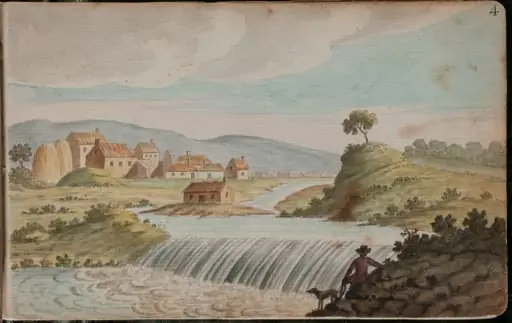View of Clonskiagh [Clonskeagh], a village on the River Dodder, 1 1/2 miles from Dublin [...], by Gabriel, ca.1729-1817 Beranger