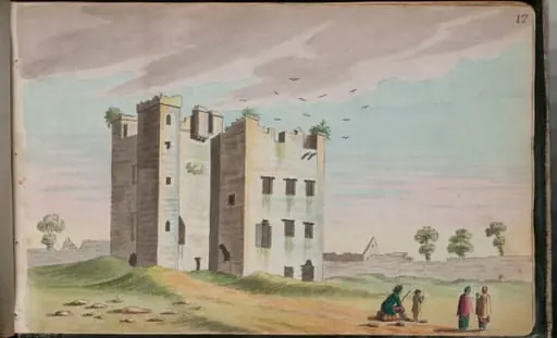 View of the Castle of Carrick, on the River Boyne, County of E[ast] Meath, 24 m[iles] fr[om] Dublin [...], by Gabriel, ca.1729-1817 Beranger