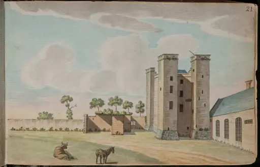 View of the Plunket's [sic] Castle, near St. Margaret's, 5 1/2 miles from Dublin [...], by Gabriel, ca.1729-1817 Beranger