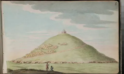 View of the tumulus or barrow at Douth [Dowth], Co. of E[ast] Meath, 25 miles from Dublin [...], by Gabriel, ca.1729-1817 Beranger