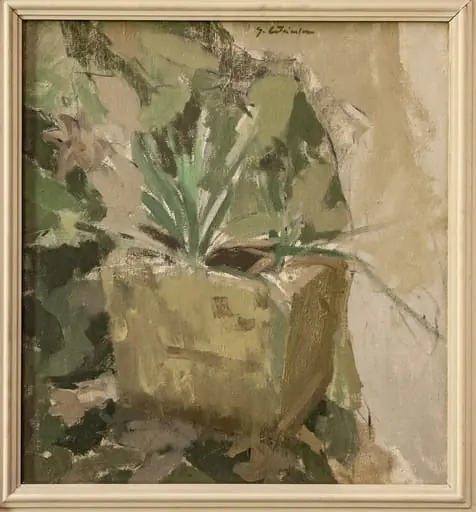 Natură statică cu plantă, by Gabriel Catrinescu