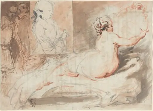Figure Sketches, by Gabriel de Saint-Aubin