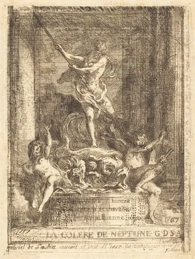 La Colère de Neptune (The Wrath of Neptune), by Gabriel de Saint-Aubin