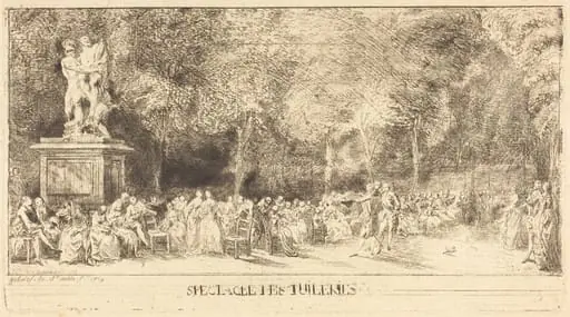 Les chaises [lower half], by Gabriel de Saint-Aubin