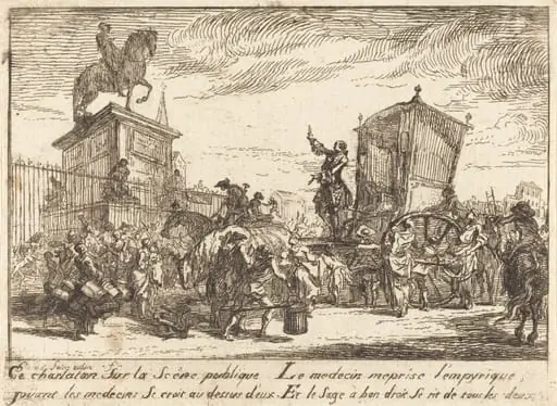 The Charlatan (Le charlatan), by Gabriel de Saint-Aubin