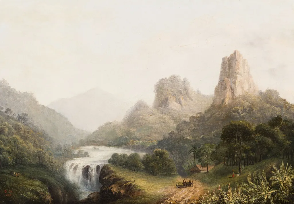 Arredores da Fazenda Mandioca, Rio de Janeiro (atribuído), by Gabriel Duperré, oil, 1838