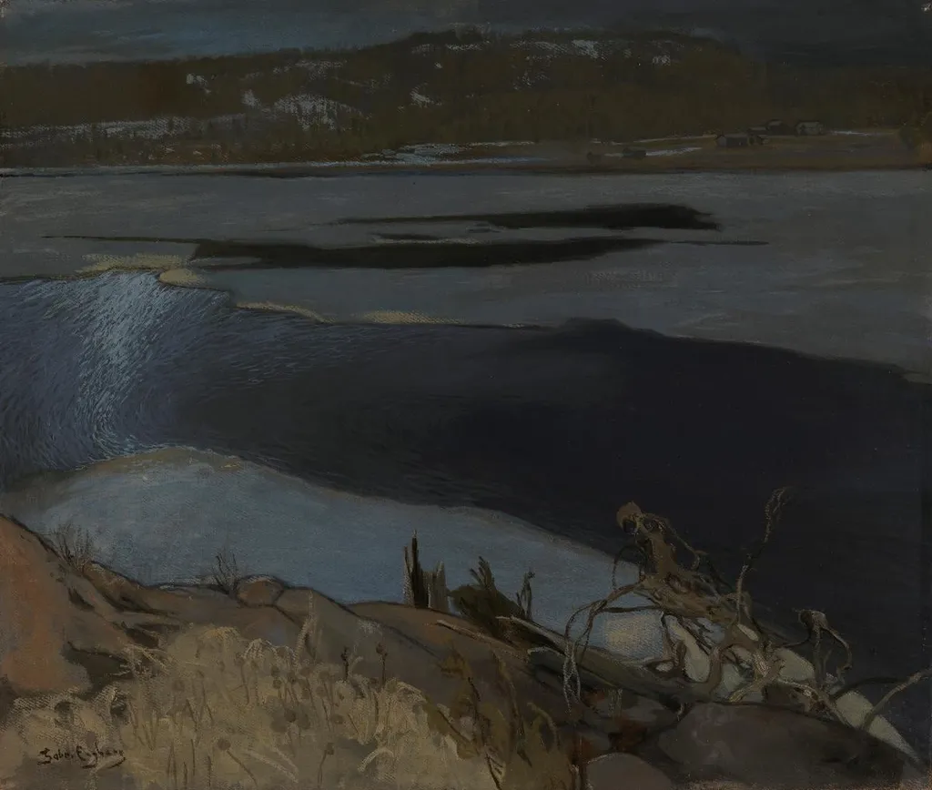 Järvimaisema jäänlähdön aikaan, by Gabriel Engberg, unspecified